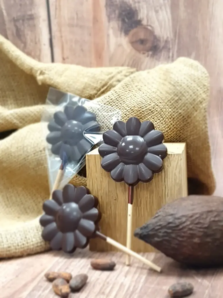 Sucettes en chocolat